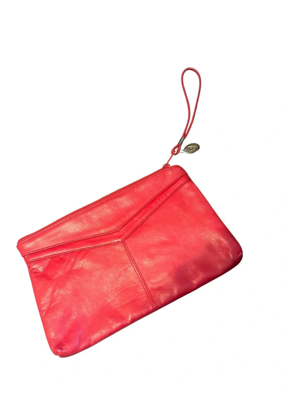 Etra Vintage Classic Red Leather Clutch Excellent Condition